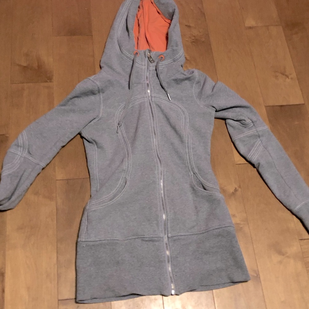 Lululemon grey medium long scuba sweatshirt